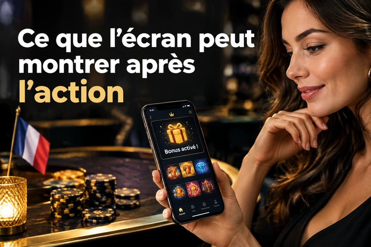 Ce que l’écran peut montrer après l’action