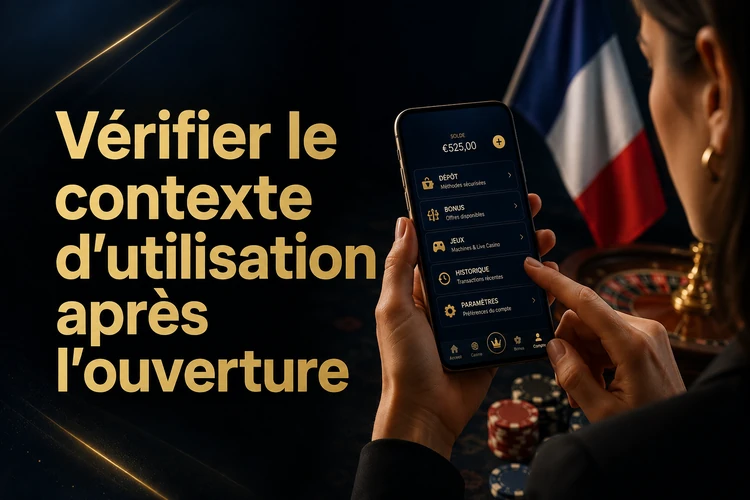 Vérifier le contexte d’utilisation après l’ouverture