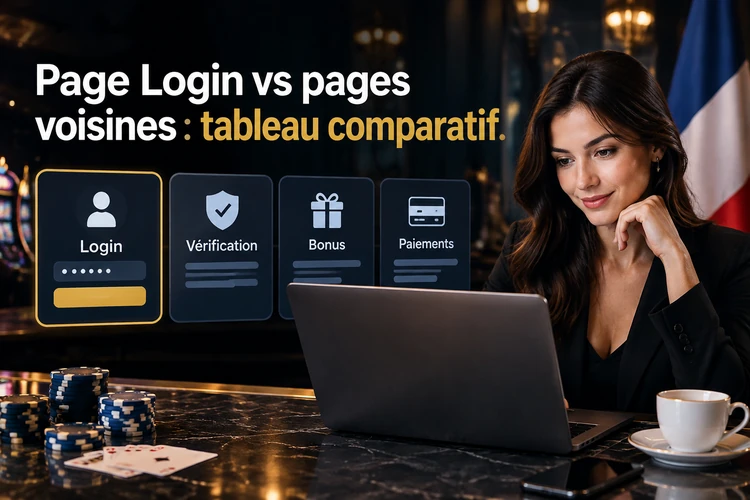 Page Login vs pages voisines : tableau comparatif